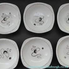 Load image into Gallery viewer, 1950s MIDWINTER Small Bowls. Set of SIX. Collectable FANTASY Pattern. Designed by Jessie Tait in 1953
