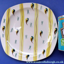 Load image into Gallery viewer, 1950s MIDWINTER Square Dessert Plates. Collectable FIESTA PATTERN. Designed by Jessie Tait in 1953
