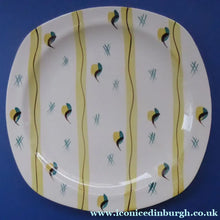 Load image into Gallery viewer, 1950s MIDWINTER Square Dinner Plates. Collectable FIESTA PATTERN. Designed by Jessie Tait in 1953
