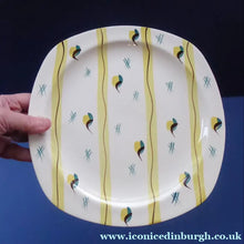Load image into Gallery viewer, 1950s MIDWINTER Square Dinner Plates. Collectable FIESTA PATTERN. Designed by Jessie Tait in 1953
