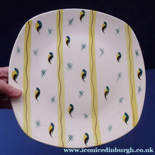 Load image into Gallery viewer, 1950s MIDWINTER Square Serving Plate or Platter. Collectable FIESTA PATTERN. Designed by Jessie Tait in 1953
