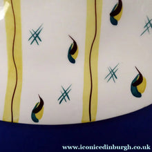 Load image into Gallery viewer, 1950s MIDWINTER Square Serving Plate or Platter. Collectable FIESTA PATTERN. Designed by Jessie Tait in 1953
