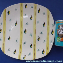 Load image into Gallery viewer, 1950s MIDWINTER Square Serving Plate or Platter. Collectable FIESTA PATTERN. Designed by Jessie Tait in 1953
