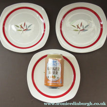 Load image into Gallery viewer, 1950s MIDWINTER Three Side Plates. Collectable HAWAII PATTERN. 7 1/2 inches
