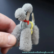 Load image into Gallery viewer, 1950s Miniature Steiff Grey Poodle. Original Steiff Label &amp; Button. 7 cm - Vintage Teddy Bear
