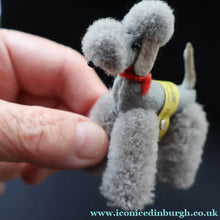Load image into Gallery viewer, 1950s Miniature Steiff Grey Poodle. Original Steiff Label &amp; Button. 7 cm - Vintage Teddy Bear
