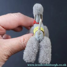 Load image into Gallery viewer, 1950s Miniature Steiff Grey Poodle. Original Steiff Label &amp; Button. 7 cm - Vintage Teddy Bear
