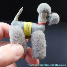 Load image into Gallery viewer, 1950s Miniature Steiff Grey Poodle. Original Steiff Label &amp; Button. 7 cm - Vintage Teddy Bear
