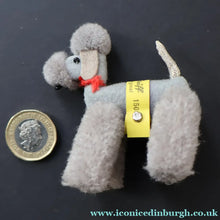 Load image into Gallery viewer, 1950s Miniature Steiff Grey Poodle. Original Steiff Label &amp; Button. 7 cm - Vintage Teddy Bear
