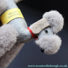 Load image into Gallery viewer, 1950s Miniature Steiff Grey Poodle. Original Steiff Label &amp; Button. 7 cm - Vintage Teddy Bear
