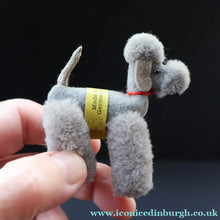 Load image into Gallery viewer, 1950s Miniature Steiff Grey Poodle. Original Steiff Label &amp; Button. 7 cm - Vintage Teddy Bear
