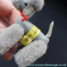 Load image into Gallery viewer, 1950s Miniature Steiff Grey Poodle. Original Steiff Label &amp; Button. 7 cm - Vintage Teddy Bear
