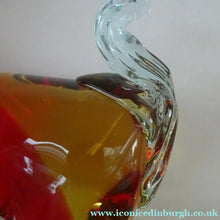 Load image into Gallery viewer, 1950s Murano Sommerso Glass Reindeer / Deer in Red, Yellow and Blue. 10 1/2 inches
