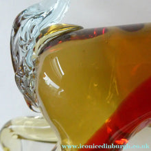 Load image into Gallery viewer, 1950s Murano Sommerso Glass Reindeer / Deer in Red, Yellow and Blue. 10 1/2 inches
