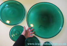 Load image into Gallery viewer, 19 inches. Massive 1950s Hadeland Glass Platter Greenland Series
