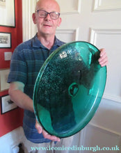 Load image into Gallery viewer, 19 inches. Massive 1950s Hadeland Glass Platter Greenland Series
