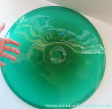 Load image into Gallery viewer, 19 inches. Massive 1950s Hadeland Glass Platter Greenland Series
