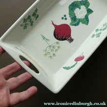 Load image into Gallery viewer, 1950s NORWEGIAN Figgjo Flint Oblong Serving Dish. Vegetables Design from Cuisine Range
