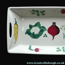 Load image into Gallery viewer, 1950s NORWEGIAN Figgjo Flint Oblong Serving Dish. Vegetables Design from Cuisine Range

