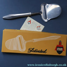 Load image into Gallery viewer, Vintage 1950s NORWEGIAN Norstaal INKA Brushed Stainless Steel Cutlery. CHEESE SLICE
