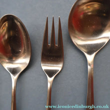 Load image into Gallery viewer, Vintage 1950s NORWEGIAN Norstaal INKA Brushed Stainless Steel Cutlery. DINING SET of 36 Pieces
