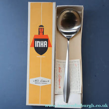 Load image into Gallery viewer, Vintage 1950s NORWEGIAN Norstaal INKA Brushed Stainless Steel Cutlery. POTATO SPOON (Server)
