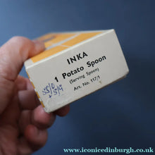 Load image into Gallery viewer, Vintage 1950s NORWEGIAN Norstaal INKA Brushed Stainless Steel Cutlery. POTATO SPOON (Server)
