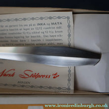 Load image into Gallery viewer, Vintage 1950s NORWEGIAN Norstaal INKA Brushed Stainless Steel Cutlery. POTATO SPOON (Server)
