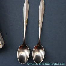 Load image into Gallery viewer, Vintage 1950s NORWEGIAN Norstaal INKA Brushed Stainless Steel Cutlery. 6 Espresso Spoons
