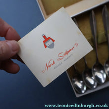 Load image into Gallery viewer, Vintage 1950s NORWEGIAN Norstaal INKA Brushed Stainless Steel Cutlery. 6 Espresso Spoons
