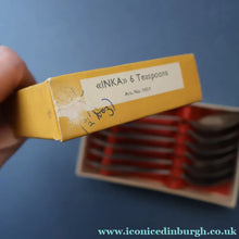 Load image into Gallery viewer, Vintage 1950s NORWEGIAN Norstaal INKA Brushed Stainless Steel Cutlery. 6 Teaspoons
