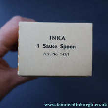 Load image into Gallery viewer, Vintage 1950s NORWEGIAN Norstaal INKA Brushed Stainless Steel Cutlery. SOFT SPOON (Server)
