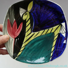 Load image into Gallery viewer, 1950s Stavangerflint Plate with Zebra and Tulip by Inger Waage
