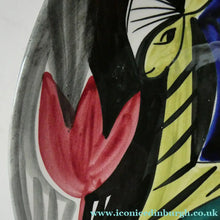 Load image into Gallery viewer, 1950s Stavangerflint Plate with Zebra and Tulip by Inger Waage
