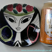 Load image into Gallery viewer, 1950s Norwegian STAVANGERFLINT Decorative Plate with Stylised Lady. Designed by Inger Waage
