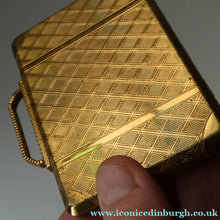 Load image into Gallery viewer, Pretty 1950s Novelty KIGU Vintage Powder Compact in the Shape of a Handbag or Wee Case. PRISTINE
