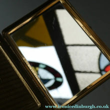 Load image into Gallery viewer, Pretty 1950s Novelty KIGU Vintage Powder Compact in the Shape of a Handbag or Wee Case. PRISTINE
