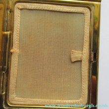 Load image into Gallery viewer, 1950s Oblong Gold Tone and Diamante Powder Compact
