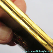 Load image into Gallery viewer, Vintage 1950s Oblong Shape Gold-Tone POWDER COMPACT with Diamante Embellishments - Vintage Powder Compact
