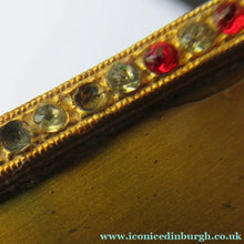 Load image into Gallery viewer, 1950s Oblong Gold Tone and Diamante Powder Compact
