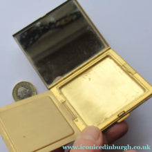Load image into Gallery viewer, Vintage 1950s Oblong Powder Compact with Mother of Pearl Lid
