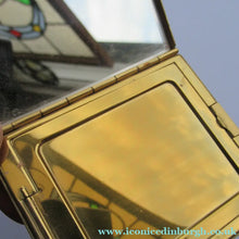 Load image into Gallery viewer, Vintage 1950s Oblong Powder Compact with Mother of Pearl Lid
