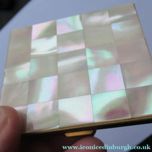 Load image into Gallery viewer, Vintage 1950s Oblong Powder Compact with Mother of Pearl Lid
