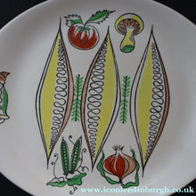 Load image into Gallery viewer, 1960s Old Foley Pottery Serving Plate. Stylised Vegetabie Pattern on Eggshell Glaze - British Ceramics
