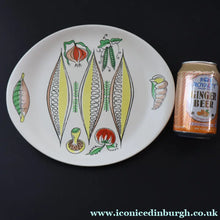 Load image into Gallery viewer, 1960s Old Foley Pottery Serving Plate. Stylised Vegetabie Pattern on Eggshell Glaze - British Ceramics

