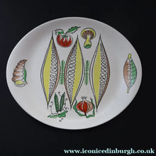 Load image into Gallery viewer, 1960s Old Foley Pottery Serving Plate. Stylised Vegetabie Pattern on Eggshell Glaze - British Ceramics
