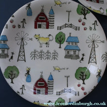 Load image into Gallery viewer, 1950s OLD MACDONALD'S FARM Three Side Plates. Johnson Brothers Rare Design
