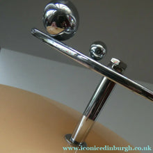 Load image into Gallery viewer, 1950s Vintage Perspeix Cake Stand with Peach Coloured Plates and Chrome Stand
