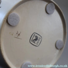 Load image into Gallery viewer, 1950’s Poole Twintone Biscuit Barrel with Stylised Floral TURDIANA Pattern. Designed by Ruth Pavely
