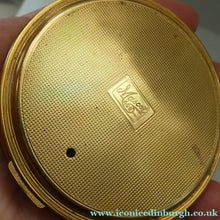 Load image into Gallery viewer, MASCOT Brand. Vintage 1950s POWDER COMPACT with Porcelain Plaque on the LID. Red Rose
